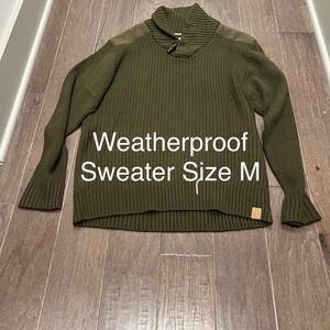 Weatherproof Dark Green Women's Cowl Neck Sweater